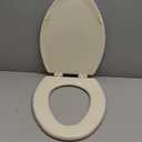 Centoco Heavy-Duty Elongated Toilet Seat, Wood Core with Scratch-Resistant Plastic Finish, Won't Crack or Fade, Residential, Made in the USA, DSAMAZ9-106, Bone