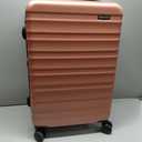 Amazon Basics 26" Hardside Medium Checked Luggage, Hardshell Suitcase With Wheels, Expandable For Up to 15% More Space, With Scratch-Resistant Surface, Four Multi-directional Wheels, Rose Gold