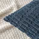 MIULEE Pack of 2 Corduroy Decorative Euro Sham Throw Pillow Covers 24x24 Inch Soft Boho Striped Pillow Covers Modern Farmhouse Home Decor for Summer Coastal Sofa Living Room Couch Bed Blue