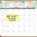 Desk Calendar 2025, Large Calendar 22x17 Inch - 18 Months from March 2025 to August 2026, Perfect for Office, Home, or School - Durable & Stylish Desktop Calendar for Scheduling and Planning (Brown)