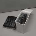  White Plastic Container with Black Drinking Straw