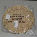 100 Pieces Round Kraft Paper Doilies 13.5 Inches Lace Papers Doilies Disposable Decorative Place Mats Table Pads for Food Cakes Crafts Party Weddings Tableware Decor (Brown)