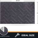 PURRUGS Dirt Trapping Door Mat 20" x 31.5", Non-Slip Machine Washable Entry Rug, Dog Doormat, Indoor Front Door Mat, Super Absorbent Entryway Rug for Muddy Shoes & Paws, Grey