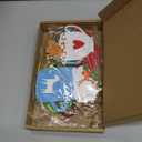 AceOrbit 12 Pcs Hot Cocoa Christmas Ornaments Felt Hot Cocoa Mug Party Decorations with Rope Hanging Gingerbread Marshmallow Coffee Bar Ornaments Gifts Crafts for Holiday Christmas Decor