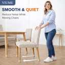 32 Pcs VIUME Chair Leg Floor Protectors for Hardwood Floors Silicone Covers to Protect Wood Tile Floors Scratches Felt Pads Furniture Leg Caps Reduce Noise (Fit:1.3"-2")