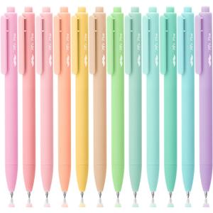 Mr. Pen- Retractable Gel Pens for Journaling, 12 Pack, Assorted Color Ink(Marshmallow Twist), Fast Dry, Colorful & Soft grip Barrels, 0.5mm Fine Point Aesthetic Pens