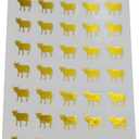 Beef Meal Stickers for Place Cards- Meal Stickers (Clear with Gold Icon) by Savor The Memories