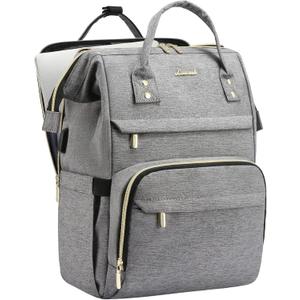 LOVEVOOK 17.3 Inch Laptop Backpack, Large Travel Backpack for Women, Water Resistant Teacher Backpack with Laptop Compartment, Professional Business Work bags with Charger, Austere Grey LOVEVOOK 17.3 Inch Laptop Backpack, Large Travel Backpack for Women, Water Resistant Teacher Backpack with Laptop Compartment, Professional Business Work bags with Charger, Austere Grey