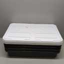 4 Pcs Plastic Under Bed Storage Containers with Lid Wheel Handle, Transparent Large Capacity Stackable Latching Storage Bins for Closet Bedroom Clothes Shoes (Brown,23.7 x 15.8 x 5.2)