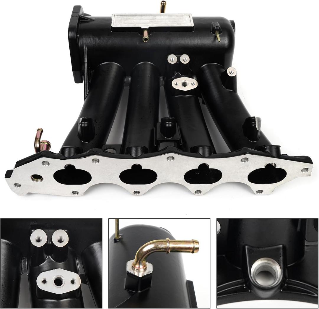 Intake Manifold Aluminum Compatible with Honda Civic Acura Del Sol Integra B Series VTEC Engines 1992-2001 Black