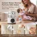 Baby Instant Warmer, Baby Milk Warmer Glass Electric Kettle Boiler with Night Light, Accurate Temperature Control for Formula, 1.2L Glass Water Warmer Breastmilk,Boil Coffee,Tea, 24H Insulation