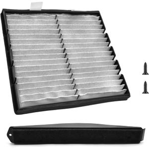 Cabin Air Filter with Activated Carbon with Access Door Fits for Chevy Silverado Tahoe Suburban Avalanche GMC Sierra Yukon Cadillac Escalade Replace 22759203 22759208