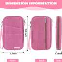 Premium Travel Passport Holder,Family Passport holder Travel Document Organizer,Secure &Stylish Companion For your Family (pink)