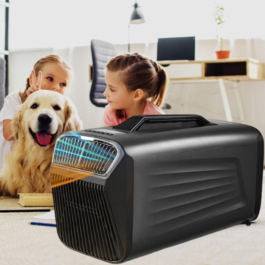Portable Air Conditioner 5400BTU Cooling&5600BTU Heating,4-in-1 AC Unit with Dehumidifier/Cooler/Fan/Sleep, Low Power Consumption Portable Air Conditioner for Camping Tent,RVs or Home ,Black