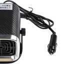 Square Portable Car Heater Fan 12V 100W or 24V 150W with Windscreen Defogger,Fireproof Material for Small Vehicles or Large Trucks(Black-12v)