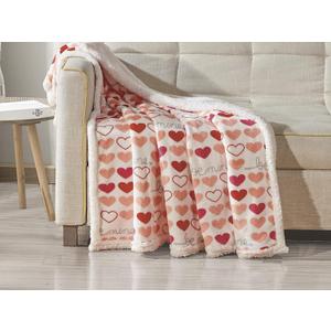 Elegant Comfort Reversible, Printed Sherpa Throw Blanket, All-Season Blanket- Super Soft, Cozy and Plush- Decorative Throw, Perfect for Lounging, 50 x 60 inches, Isabella Sherpa Throw Blanket