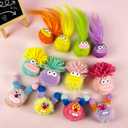 2 x 24 Pack Valentines Day Gifts Plush Toys Monster Keychain for Kids with Valentines Cards for Kids Classroom Exchange School Prize Exchange Party Favors Stuffed Toys