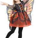 Seasons Beauty Butterfly Costume Orange Halloween Costume for Girls (S(4-6))