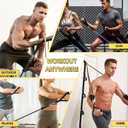 KANGFITER Door Anchor Strap and Resistance Bands for Working Out with Handles, Strength Training Equipment Exercise Bands for Full Body Workout, Non-Slip Multi Point Attachment for Home Gym Fitness
