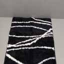Tititex Luxury Black Curve Line Bathroom Rug, 16x24 inch Classic Extra Soft and Absorbent Microfiber Bath Rugs, Non-Slip Plush Shaggy Bath Carpet, Bath Mats for Bathroom Floor, Tub and Shower