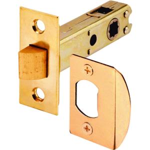 Prime-Line E 2281 Passage Door Latch, 9/32 In. and 1/4 In. Square Drive, Steel, Brass Finish (Single Pack)