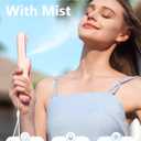 SWEETFULL Misting Fan Portable, Handheld Personal Mister Fans, Small Fan Rechargeable, Mini Spray Water Mist, Kids Women Portable Fans For Travel, Outdoors, Hiking, Camping Home Office (Pink)