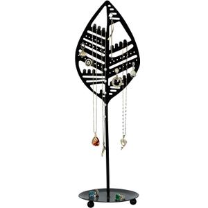 Half RoomJewelry Organizer Jewelry Stand Jewelry Holder, Necklace Organizer with Ring Tray, Sturdy Jewelry Hanger for NecklaceJewelry Tower Storage Rack Tree for Bracelets Earrings Rings
