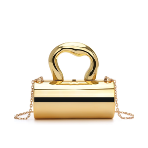 Acrylic Clutch Bag, Acrylic Purse for Women with Removable Strap and Lift-Up Lock, Gold Clutch Purses for Women