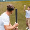 Liliful 3 Pieces Plastic Baseball Bat 29.5 Inch Solid Lightweight Plastic Bat with Molded Grip Handle for Practice Festival Gift Party Decoration