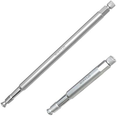 DPTOOL 14mm Back Tap Spark Plug Thread Repair Tool M14x1.25 Thread Chase Tap Kit 2 Pack Length 5.27″ and 10.3"