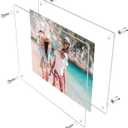 8x10 Clear Acrylic Wall Mount Floating Frameless Picture Frame,Clear Acrylic Photo Frame for Wall, Frameless Picture Frame Panel For Degree Certificat, artwork and family portraits