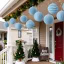 Syhood 8 Pcs 6 Inch Velvet Christmas Balls Large Velvet Ornaments Balls Xmas Tree Decorations Hanging Flocked Ornaments for Christmas Tree Home Garland Holiday Party Decor (Dusty Blue)