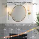 Battery Operated Wall Sconce Set of Two, Wireless Rechargeable Wall Light With Remote Control, Dimmable, 4 Color Temperatures, RGB, Timer, for Living Room,Bedroom,Entryway, Black Gold, 26.8 Inch