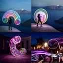LED Hoop Dance Exercise Light Up Hoop for Kids Adults Children, Fitness Equipment Weight Loss Color Changing Lights, Hoop Hooper Gift(Two AA Batteries are Needed. Not Included)