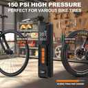 YIMWMIY Tire Inflator Portable Air Compressor Emergency Flat Tire Rescue & Pressure Maintenance Tool, Cordless Pump with 150PSI, LCD Screen, Auto Shut-Off for Car, Motorcycle, Bicycle, Balls
