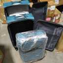 U.S. Traveler Anzio Softside Expandable Luggage with Spinner Wheels, Teal, 3-Piece Set (22/26/30)