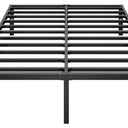 HLIPHA Metal Platform Bed Frame 14 Inch Tall,No Box Spring Needed,Full Size Bed with Heavy Duty Strong Support Slats,Easy to Assemble,Black