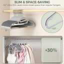 BAGAIL Plastic Hangers 50 Pack with Non-Slip Design,0.2 Inches Thick, 360Swivel Hook Space Saving Organizer for Bedroom Closet,Shirts,Pants(Grey- S Shaped)