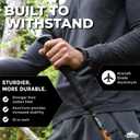 Cascade Mountain Tech Trekking Poles - Aluminum Hiking Walking Sticks with Adjustable Locks Expandable to 54" (Set of 2) , Orange, Quick Lock