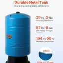 VEVOR 20-Gallon Vertical Well Pressure Tank, Pre-Charged Pressurized Water Tank for Well Pumps, Heavy-Duty Carbon Steel Water Storage Container for Home, School, Farm & Irrigation Systems