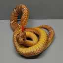 Large Lifelike Plush Snake, 71 in Giant Stuffed Animal for Kids, Brown