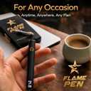 510 Threaded Battery Pen, 650mAh Cordless Soldering Iron with LED Display, Precise Temp Control USB-C Rechargeable, 3-Speed Adjustable Appliance Repair, DIY & Jewelry | Flame Pen Black & Gold
