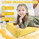 Wedge Pillow for Kids,Memory Foam for Back,Legs & Knees, Relaxation and Comfort, Soft and Breathable, Dot Texture Pillow for Reading Watching TV Gaming Sleeping, Fit for Sofa Floor Room