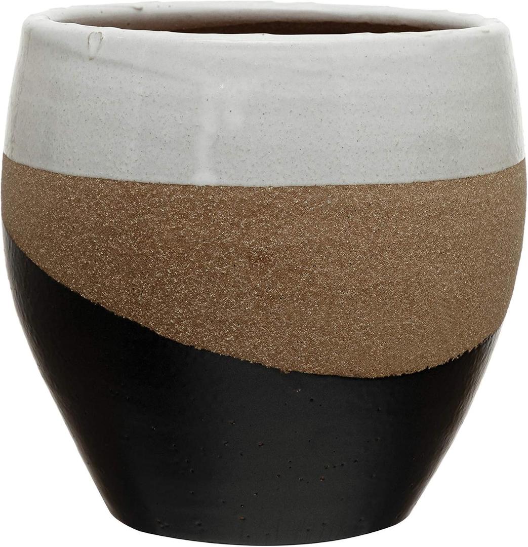 Bloomingville Terra-Cotta Planter, Multi Color (Holds 7" Pot), 8.5 inches