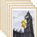 Picture Frame, Set of 6 12x16 Natural Wood, Poster Frame with Plexiglass, Tabletop & Wall Mount, Ideal Gift for Any Occasion