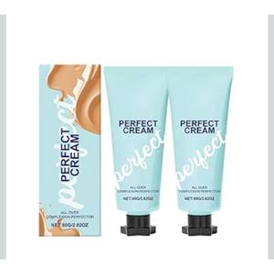 Supreme Creme All-Over Complexion Perfector, Concealer Cream Hydrating Full Coverage Concealer, Long-Lasting Cream Foundation, Waterproof Transfer-Resistant Skin Tint (2PC)
