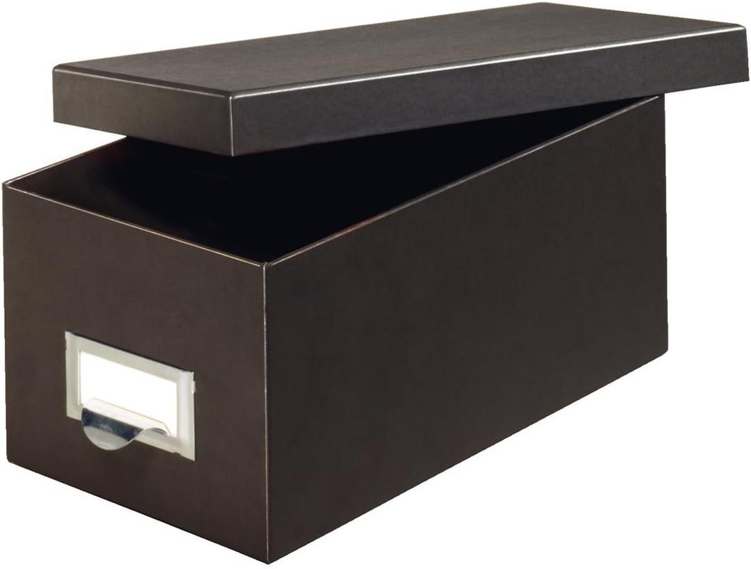 Globe-Weis/Pendaflex Fiberboard Index Card Storage Box, 3 x 5 Inches, Solid Black (3X5BLA)