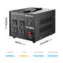 ANBULL DT-1000W Voltage Transformer Converter, 110V to 220V, 220V to 110V Step Up/Down Power Converter, Heavy Duty Voltage Converter 50-60Hz