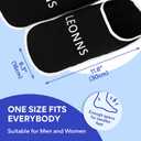 LEONNS Gel Ice Pack Slippers - Provides Hot and Cold Therapy for Foot Pain, Neuropathy Pain Relief for Feet, Gout Relief, Swollen Feet, Plantar Fasciitis and Heel Spurs- One Size Fits Most (Black)