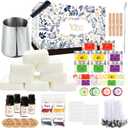 Complete Candle Making Kits for Adults Beginners, DIY Candle Making Supplies Include Soy Wax,Wax Melter,Scents,Dyes,Wicks,Wicks Sticker,Candle Tins & More-Full Candle Maker Set - Arts & Crafts Kits